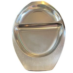 MCM Stainless steel tray mid century modern design.